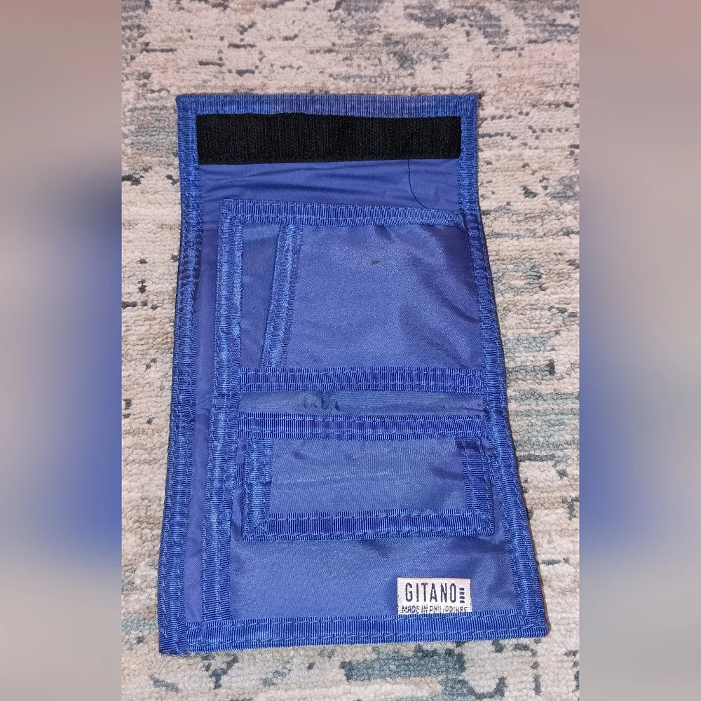 Gitano Express vintage 80'S Blue Vinyl nylon Wallet